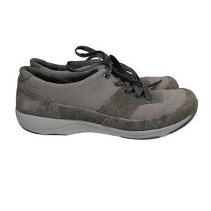 Dansko Womens‎ Hayden Grey Lace Up Sneakers  Size EU 39 / 8.5-9 US  Canvas Suede